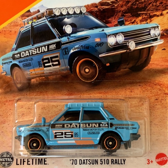 70 Datsun 510 Rally Nissan 1970 Diecast Metal Race Car Matchbox New 2025 Model - Picture 7 of 7